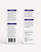 Asuno Color-Correcting Tablets box — back label with ingredients and efficacy