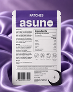 Asuno Good Sleep Patches ingredients label — back of pouch